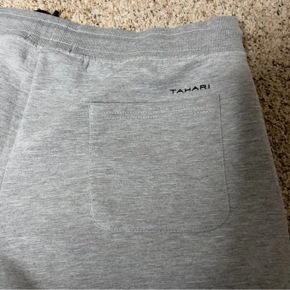 TAHARI Sport Heather Grey Men's‎ Drawstring Waist Athletic Shorts Extra Large